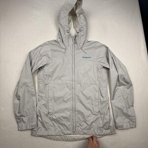 Patagonia Jacket Womens Medium Gray H2No Hooded Waterproof Windbreaker Nylon